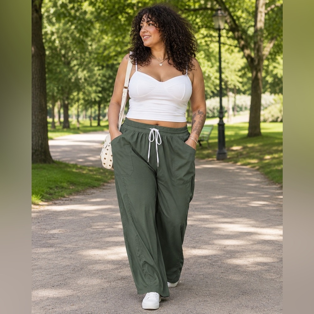 Women’s Pull On Pants | Olive Green | Sz 2X
Excellent | Sporty | Office Core